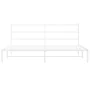 Metal bed frame with white headboard 193x203 cm by , Beds and slatted bases - Ref: Foro24-355420, Price: 100,37 €, Discount: %