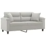 2-seater sofa with light gray microfiber fabric cushions 140 cm by , Sofas - Ref: Foro24-3200972, Price: 264,61 €, Discount: %