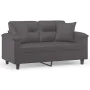 2-Sitzer-Sofa mit grauen Kunstlederkissen 120 cm von , Sofas - Ref: Foro24-3200985, Preis: 256,65 €, Rabatt: %