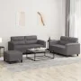 Gray synthetic leather 3-piece sofa set with cushions by , Sofas - Ref: Foro24-3202369, Price: 521,56 €, Discount: %