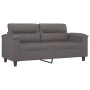 Gray synthetic leather 3-piece sofa set with cushions by , Sofas - Ref: Foro24-3202369, Price: 521,56 €, Discount: %