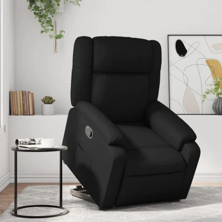 Black artificial leather liftable recliner chair by , Armchairs - Ref: Foro24-3205150, Price: 286,43 €, Discount: %