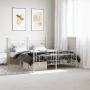 Metal bed frame with headboard and white footboard 160x200 cm by , Beds and slatted bases - Ref: Foro24-374409, Price: 129,26...