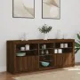 Sideboard mit LED-Leuchten, braune Eiche, 162 x 37 x 67 cm von , Sideboards - Ref: Foro24-3209036, Preis: 193,65 €, Rabatt: %