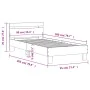 Smoked oak engineered wood bed with headboard 90x200 cm by , Beds and slatted bases - Ref: Foro24-838537, Price: 80,07 €, Dis...