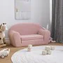 Rosafarbenes 2-Sitzer-Kinderschlafsofa aus weichem Plüsch von , Baby- und Kleinkindmöbel - Ref: Foro24-357003, Preis: 68,27 €...