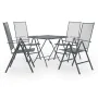 5-piece garden dining furniture set in anthracite steel by , Garden sets - Ref: Foro24-3074488, Price: 324,45 €, Discount: %