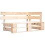 Two-seater pallet sofa with pine wood cushions impregnated. by , Garden sets - Ref: Foro24-3066685, Price: 196,33 €, Discount: %