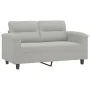 Set of sofas with 4 light gray microfiber fabric cushions by , Sofas - Ref: Foro24-3202309, Price: 824,35 €, Discount: %