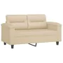 2-piece sofa set with cream microfiber fabric cushions by , Sofas - Ref: Foro24-3202354, Price: 580,58 €, Discount: %