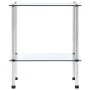 2-stöckiges Regal aus transparentem Hartglas, 40 x 40 x 47 cm von vidaXL, Bücherregale und Regale - Ref: Foro24-249503, Preis...