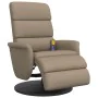 Recliner massage footrest synthetic leather cappuccino by , Armchairs - Ref: Foro24-356728, Price: 273,13 €, Discount: %