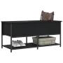 Black engineered wood storage bench 100x42.5x47 cm by , Benches for halls and storage - Ref: Foro24-839023, Price: 81,29 €, D...