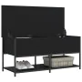 Black engineered wood storage bench 100x42.5x47 cm by , Benches for halls and storage - Ref: Foro24-839023, Price: 81,29 €, D...