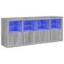 Sideboard with Sonoma gray LED lights 163x37x67 cm by , Sideboards - Ref: Foro24-3209077, Price: 181,57 €, Discount: %