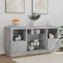 Sideboard with LED lights in concrete gray 142.5x37x67 cm by , Sideboards - Ref: Foro24-3209089, Price: 160,75 €, Discount: %