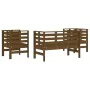 3-teiliges massives Kiefernholz honigbraunes Gartenmöbel-Set von , Gartensets - Ref: Foro24-825145, Preis: 174,82 €, Rabatt: %