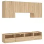 Wand-TV-Möbel 5 Stück Holzwerkstoff Sonoma Eiche von , TV-Möbel - Ref: Foro24-3216527, Preis: 181,21 €, Rabatt: %