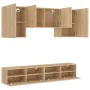 Wand-TV-Möbel 5 Stück Holzwerkstoff Sonoma Eiche von , TV-Möbel - Ref: Foro24-3216527, Preis: 181,21 €, Rabatt: %