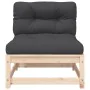 Garden sofas without armrests with 2 pine wood cushions by , Modular outdoor sofas - Ref: Foro24-838086, Price: 120,00 €, Dis...