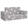 Two-seater light gray plush children's sofa with stars by , Baby and Toddler Furniture - Ref: Foro24-357028, Price: 50,53 €, ...