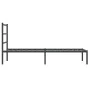 Bed frame with black metal headboard 90x190 cm by , Beds and slatted bases - Ref: Foro24-355357, Price: 61,14 €, Discount: %