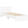 Bed frame with headboard and white LED lights 90x200 cm by , Beds and slatted bases - Ref: Foro24-838806, Price: 113,76 €, Di...