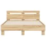 Sonoma oak bed frame with headboard and LED lights 120x200 cm by , Beds and slatted bases - Ref: Foro24-3207555, Price: 143,9...