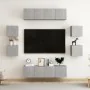 8-piece living room furniture set made of gray concrete engineered wood by , TV Furniture - Ref: Foro24-3079066, Price: 223,6...