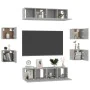 8-teiliges Wohnzimmermöbel-Set aus Holzwerkstoff Beton grau von , TV-Möbel - Ref: Foro24-3079066, Preis: 223,64 €, Rabatt: %