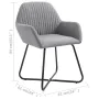 Swivel dining chairs 2 units light gray fabric by vidaXL, dining chairs - Ref: Foro24-249807, Price: 166,74 €, Discount: %