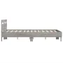 Sonoma gray headboard bed frame and LED lights 120x200 cm by , Beds and slatted bases - Ref: Foro24-3207558, Price: 168,48 €,...