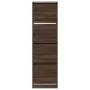 Schuhschrank mit 4 Klappschubladen Eiche braun 60x42x204 cm von , Schuhregale und Schuhorganisatoren - Ref: Foro24-3214398, P...