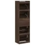 Schuhschrank mit 4 Klappschubladen Eiche braun 60x42x204 cm von , Schuhregale und Schuhorganisatoren - Ref: Foro24-3214398, P...