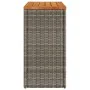 Mesa auxiliar jardín tapa madera ratán PE gris 58x27,5x55 cm de , Mesas de jardín - Ref: Foro24-366134, Precio: 56,40 €, Desc...