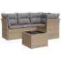 Set Gartensofas mit Kissen 5 Stück synthetisches Rattan beige von , Gartensets - Ref: Foro24-3217589, Preis: 344,35 €, Rabatt: %