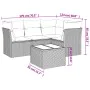 Set Gartensofas mit Kissen 5 Stück synthetisches Rattan beige von , Gartensets - Ref: Foro24-3217589, Preis: 344,35 €, Rabatt: %