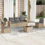 Garden sofa set with 6-piece synthetic rattan beige cushions by , Garden sets - Ref: Foro24-3218789, Price: 385,54 €, Discoun...