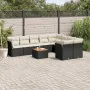 Set Gartensofas 10 Stück Kissen synthetisches Rattan schwarz von , Gartensets - Ref: Foro24-3223816, Preis: 603,16 €, Rabatt: %