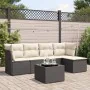 6-piece garden sofa set and black synthetic rattan cushions by , Garden sets - Ref: Foro24-3217566, Price: 366,13 €, Discount: %