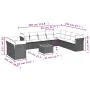 11-teiliges Gartensofa-Set und graue synthetische Rattankissen von , Gartensets - Ref: Foro24-3223722, Preis: 695,24 €, Rabat...