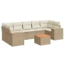 Gartensofa-Set mit beigen Kissen 8 Stück PE-Rattan von , Gartensets - Ref: Foro24-3225358, Preis: 686,93 €, Rabatt: %