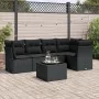 6-piece garden sofa set and black synthetic rattan cushions by , Garden sets - Ref: Foro24-3217605, Price: 376,32 €, Discount: %