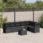 8-piece garden sofa set and black synthetic rattan cushions by , Garden sets - Ref: Foro24-3249584, Price: 537,41 €, Discount: %