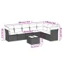 8-piece garden sofa set and black synthetic rattan cushions by , Garden sets - Ref: Foro24-3249584, Price: 537,41 €, Discount: %