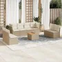 9-piece garden sofa set with beige synthetic rattan cushions by , Garden sets - Ref: Foro24-3223580, Price: 622,55 €, Discoun...