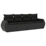 4-piece garden sofa set with black synthetic rattan cushions by , Garden sets - Ref: Foro24-3253412, Price: 285,00 €, Discoun...