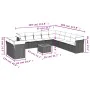 Set Gartensofas 12 Stück Kissen synthetisches Rattan schwarz von , Gartensets - Ref: Foro24-3223725, Preis: 767,06 €, Rabatt: %