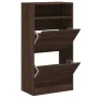 Oak brown engineered wood shoe rack 60x34x116 cm by , Shoe racks and shoe organizers - Ref: Foro24-840021, Price: 85,57 €, Di...