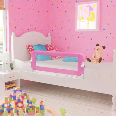 Child's bed safety rail, pink polyester, 120x42 cm. by vidaXL, Safety railings - Ref: Foro24-10170, Price: 32,48 €, Discount: %